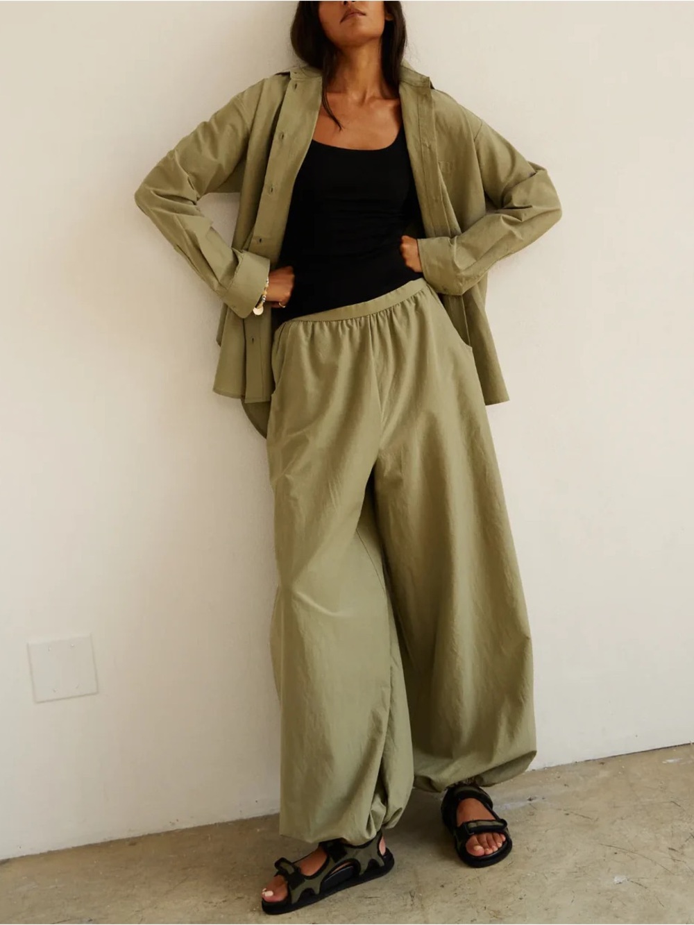 Jamie Haller Balloon Pant Eucalyptus Green Size Small
